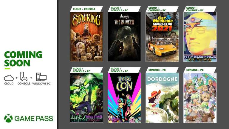 PC \ Xbox Game Pass nowe tytuły: Amnesia: The Bunker, Car Mechanic Simulator 2021, Dordogne, Stacking i więcej..
