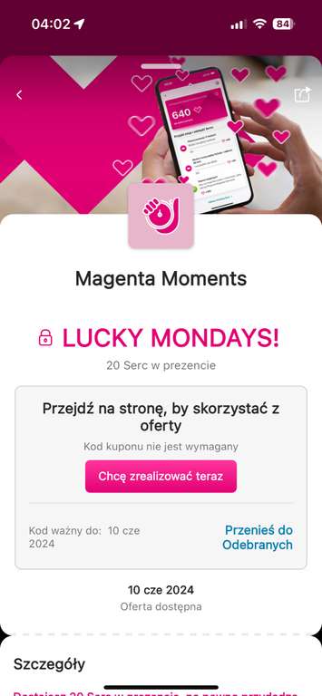Lucky mondays w T-Mobile - 20 serc do odebrania w aplikacji