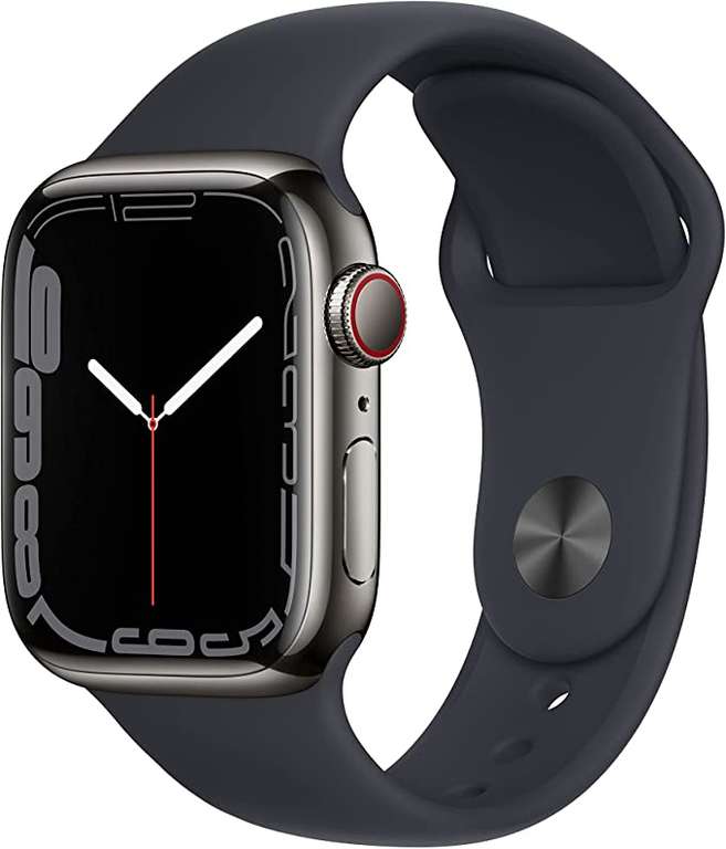 Apple Watch Series 7 GPS + Cellular 41mm stal nierdzewna - mocny grafit