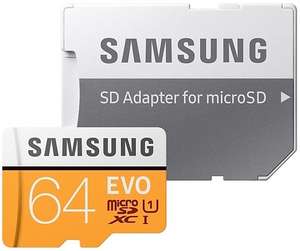 Karta pamięci SAMSUNG EVO 64GB MicroSD MB-MP64HA UHS-I, lub SANDISK Ultra microSDXC 128GB i inne w tym pendrive za 59,99zł, odb.os.0zł