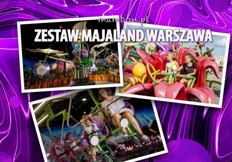 2 bilety do parku rozrywki Majaland Warszawa (do 31.08.25) @ MamBon.pl