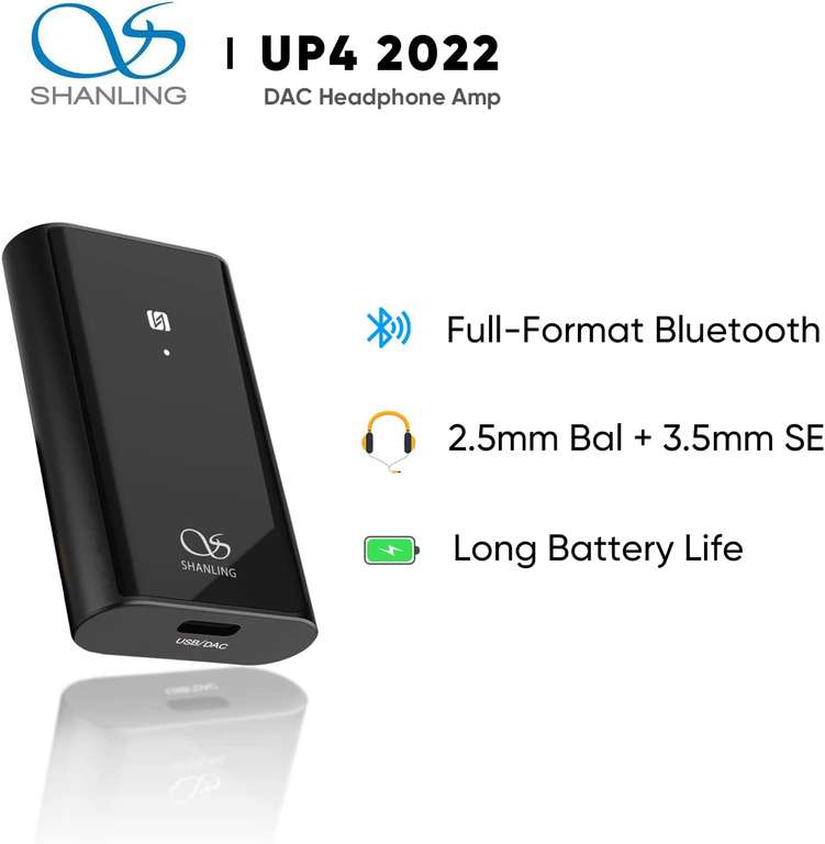 Shanling UP4 2022 Przenośny Zbalansowany Wzmacniacz Słuchawkowy Bluetooth 5.0 USB DAC