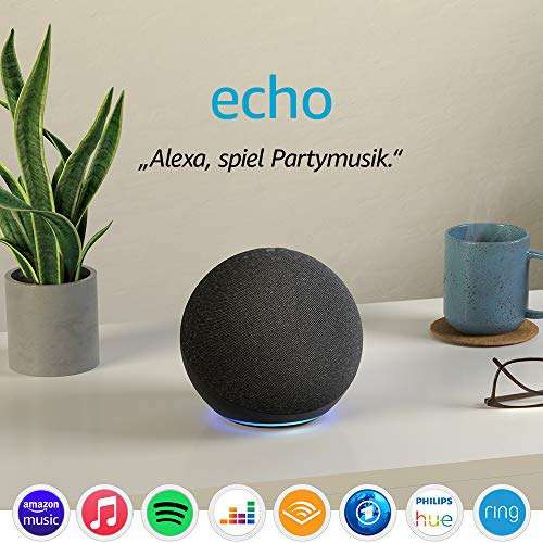 Głośnik Amazon Echo (NIE Dot) (4. generacja, 2020) odnowiony; antracyt, biały, niebieski