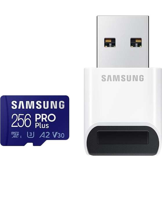 Karta pamięci Samsung Pro Plus 256GB MicroSD z Czytnikiem, Niebieski, Amazon.pl