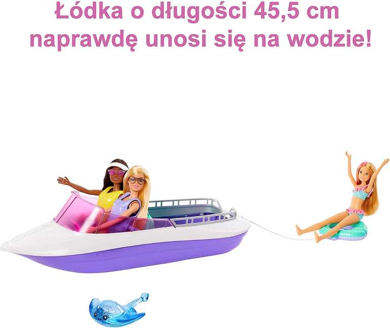 Barbie HHG60 - zestaw z 2 lalkami i łódką (45 cm) z przezroczystym dnem za 78zł @ Amazon.pl