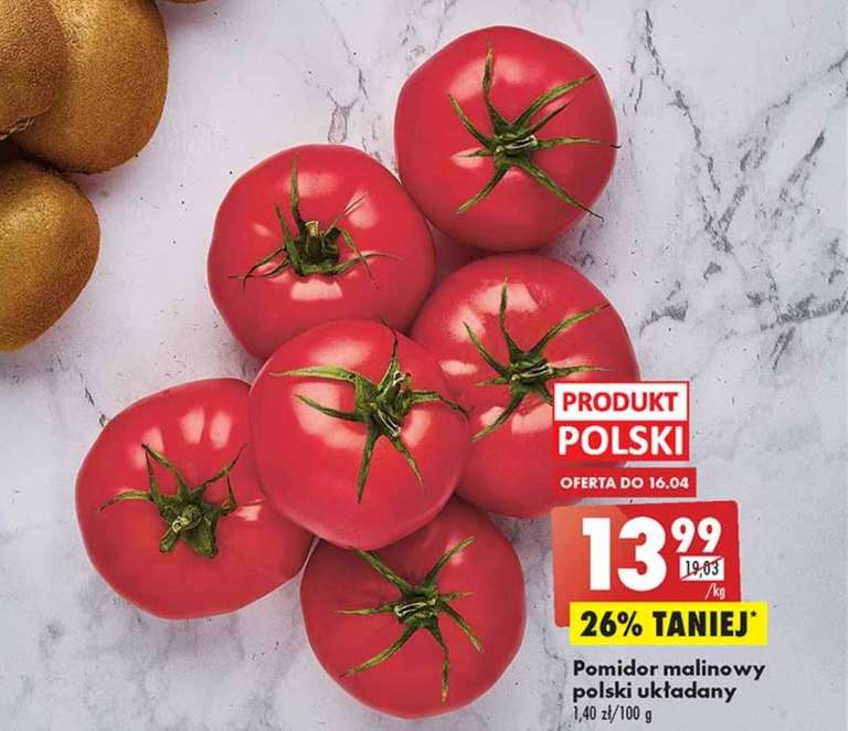 Pomidory malinowe polskie układane kg @Biedronka
