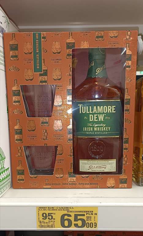 Whiskey Tullamore D.E.W. 40% 0,7 l + 2 szklanki