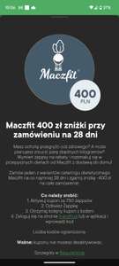 Maczfit -400 zł za 750 żappsów