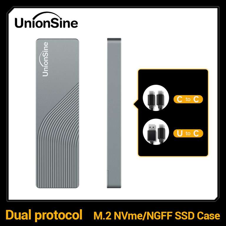 Obudowa dysku USB UnionSine M.2 NVME + SATA 10Gbps $11.67