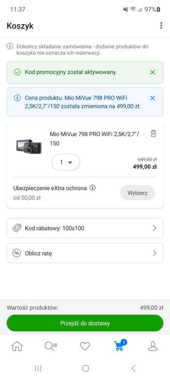 Kamerka samochodowa Mio MiVue 798 PRO WiFi 2,5K/2,7"/150