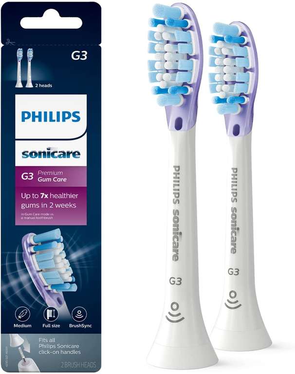 Końcówka Philips G3 Premium Gum Care, Philips Sonicare HX9052/17, dwupak