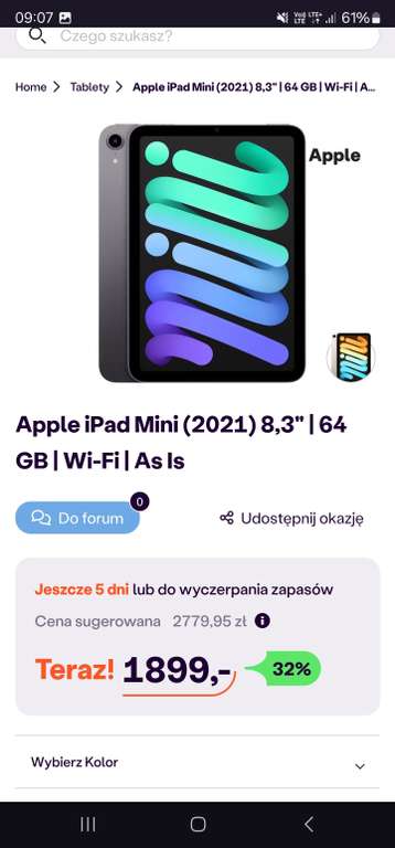 Apple iPad Mini (2021) 8,3" | 64 GB | Wi-Fi