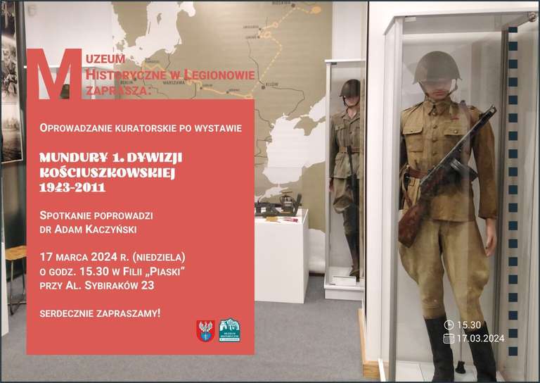Bezpłatne oprowadzanie kuratorskie po wystawie „Mundury 1. Dywizji Kościuszkowskiej 1943-2011” w Muzeum Historycznym w Legionowie