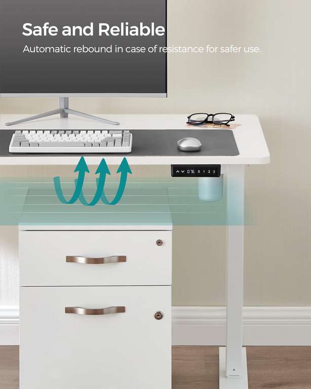 Stelaż biurka z elektrycznie regulowaną wysokością (73-118 cm, max, 80 kg) @ Songmics Amazon