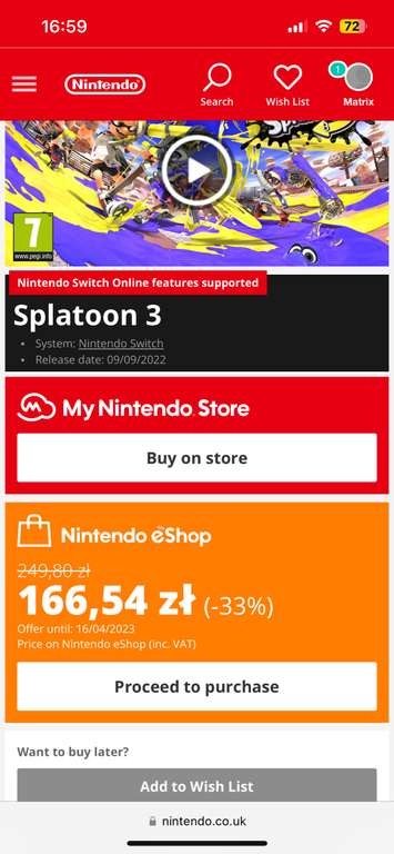 Gra Splatoon 3 Nintendo Switch