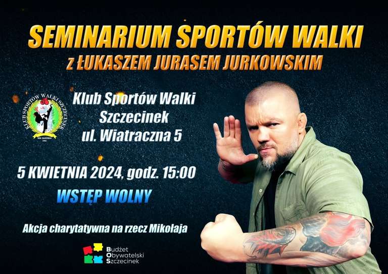 Seminarium sportów walki kickboxerskich z Łukaszem Jurasem Jurkowskim z Ninja Warrior >>> bezpłatny wstęp