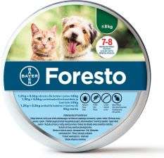 Bayer Foresto Obroża Przeciw Pchłom i Kleszczom dla Psa i Kota do 8 kg
