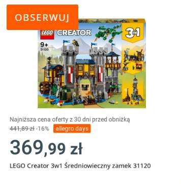Allegro Days: LEGO Creator 3w1 Średniowieczny zamek 31120