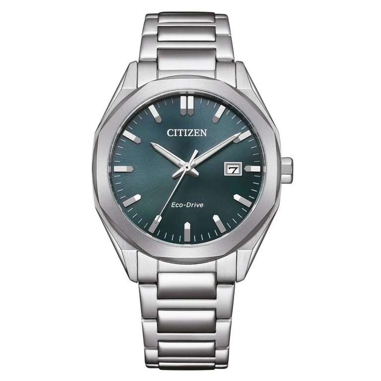 Zegarek męski Citizen Eco-Drive BM7620-83 38mm/solar/10ATM 3kolory - zielony, biały i niebieski