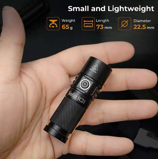 Mini latarka Sofirn SC21 USB C 400K/5000K LH351D LED (z akumulatorem) | Wysyłka z CN | $15.58 @ Aliexpress