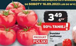 Pomidory malinowe - Produkt Polski - 3,49 PLN / KG @Netto