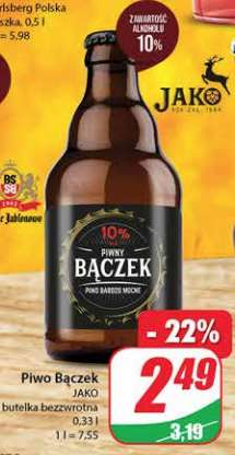 Piwo Bączek 10%alk. butelka bezzw. 0,33L @Dino