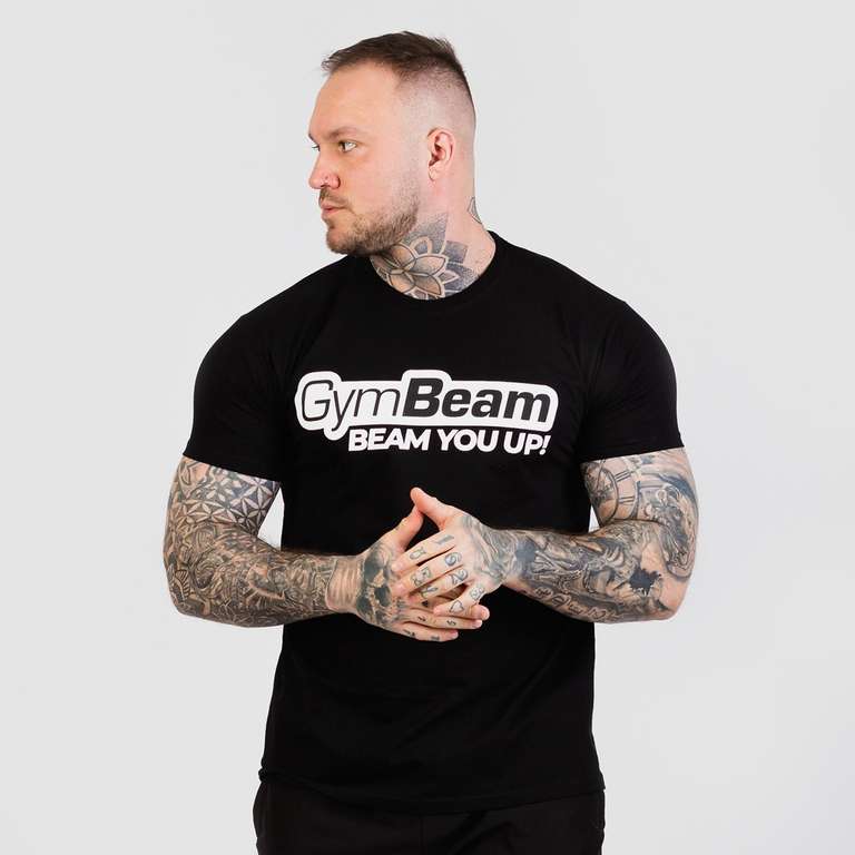 Koszulka Beam Black S - XXXL, 100% bawełna @ GymBeam