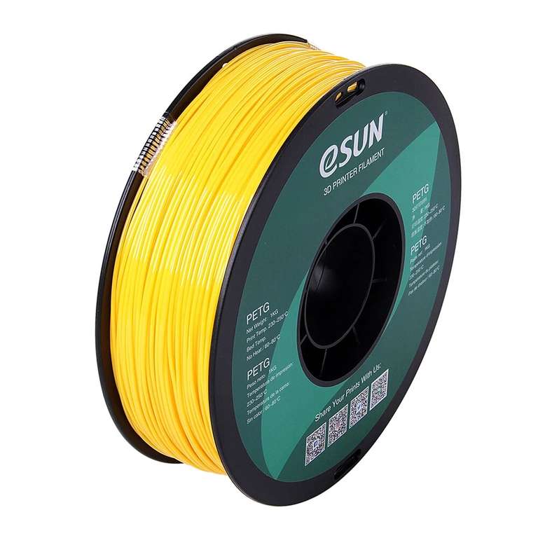 Filament eSUN PETG Filament 1KG 1.75mm (kolor czerwony/biały/żółty) do drukarki 3D za 9.99$.