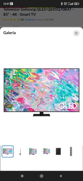Telewizor Samsung QLED QE85Q70BAT - 85" - 4K - Smart TV