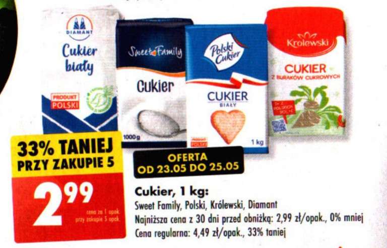 Cukier, 1 kg - Biedronka