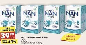 Mleko Nan Optipro w kartoniku 2,3,4 i 5 przy zakupie 2szt.