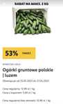 Polskie ogórki gruntowe 5,99 zł/kg
