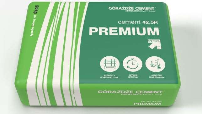 Cement Górażdże Premium 42,5R, 20 kg - cement budowlany, odb.os.0zł
