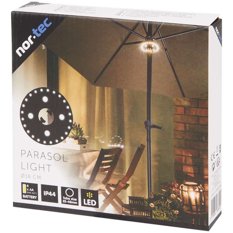 Tanie oświetlenie parasola ogrodowego Nor-Tec/auction