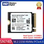 Dysk Western Digital WD SN740 1TB M.2 SSD 2230 NVMe (Steam Deck)