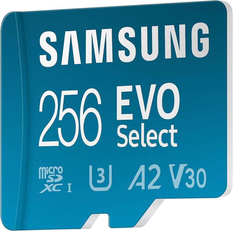 Karta Samsung EVO Select 256 GB ME256KA/EU U3 A2 V30 zapis/odczyt - 90/100 MB/s Gwarancja 10 lat Darmowa dostawa dla wszystkich
