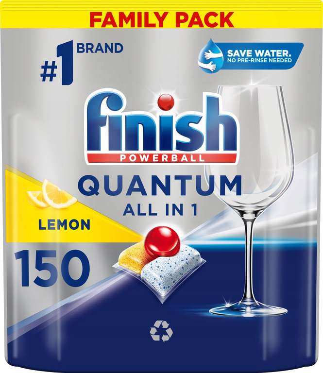 Kapsułki do zmywarki Finish Quantum All-in-1 Lemon, 150 sztuk (0,53zł za sztukę)