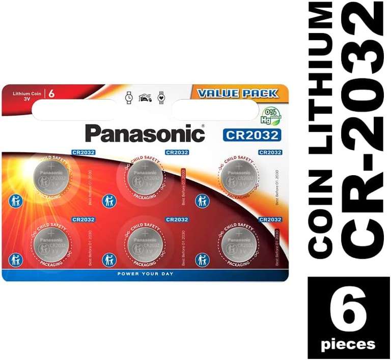 Baterie Panasonic CR2032 - 6szt.