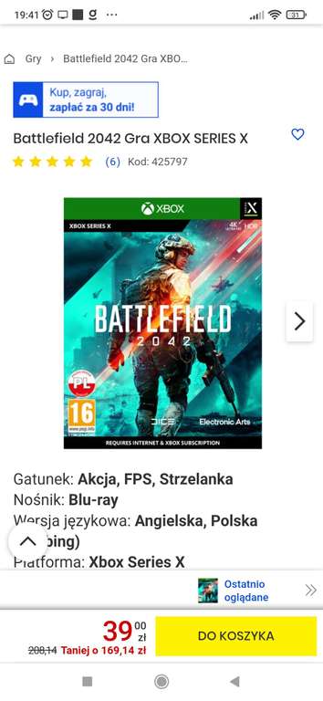 Battlefield 2042 (Gra Xbox Series X)