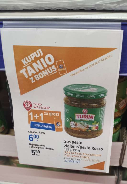 Pesto Turini 1 + 1 gratis [LECLERC]