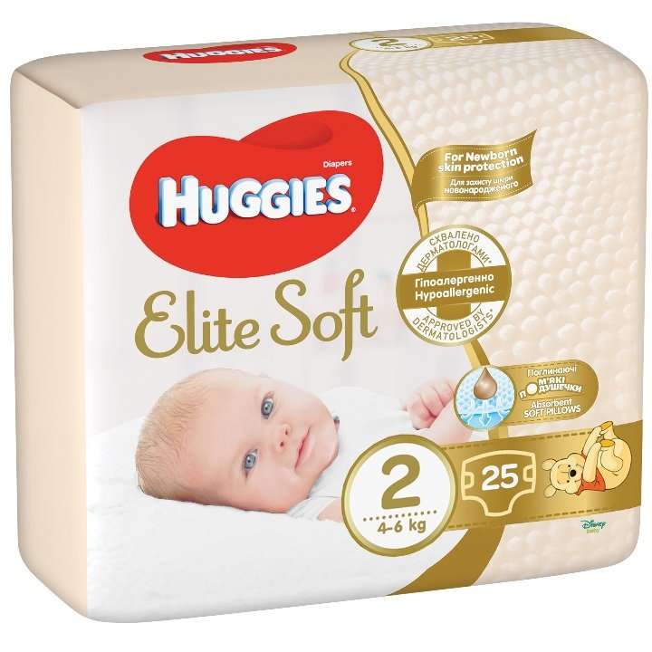 Pieluchy Huggies elite soft 2 25 szt @ Carrefour