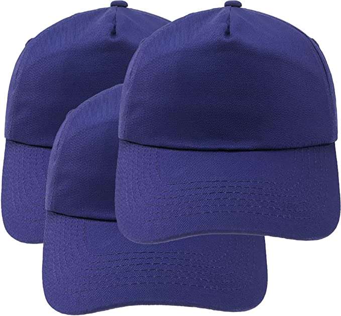 Zestaw 3 dziecięcych czapek z daszkiem (różowe, inne kolory nieco droższe)