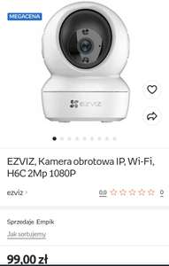 EZVIZ, Kamera obrotowa IP, Wi-Fi, H6C 2Mp 1080P