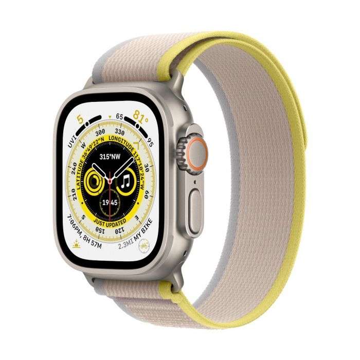 Apple Watch Ultra Titanium/Yellow Beige Trail Loop M/L LTE