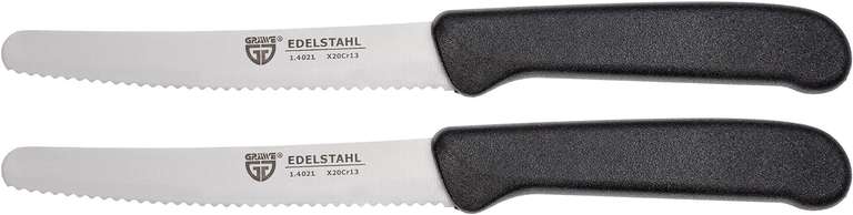 GRÄWE Noże stołowe, 2 sztuki, kolor czarny zestaw noży śniadaniowych do krojenia | darmowa dostawa z Amazon Prime