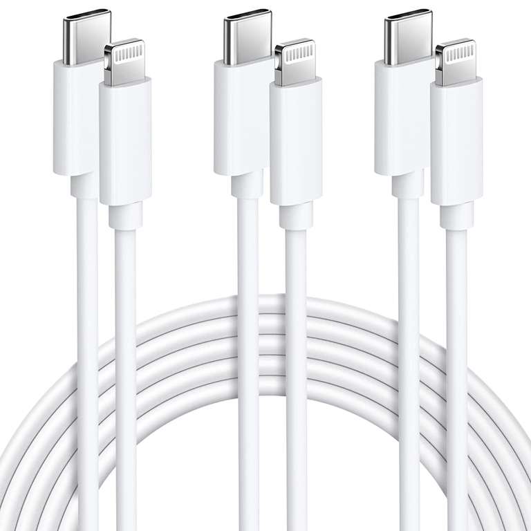 Trzy kable od Avoalre, USB-C - Lightning, 2 metry z certyfikat MFi