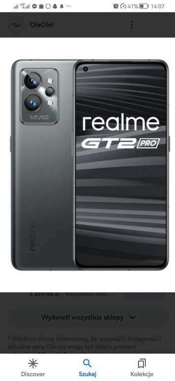 Smartfon realme GT 2 Pro 8/128 GB - 6,7" - 50 Mpix