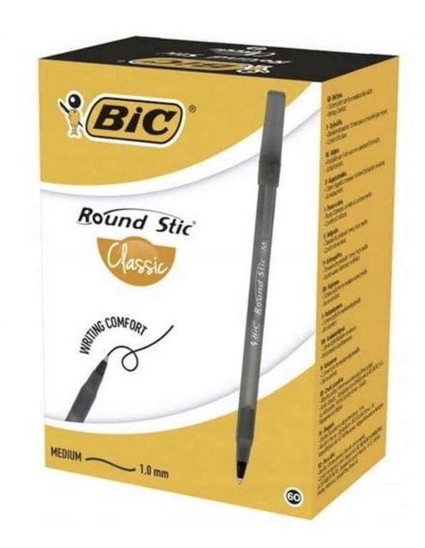 Długopis BIC Round Stick Medium czarny 60 Sztuk