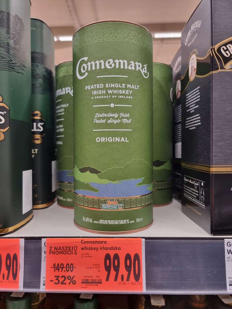 Irlandzka whiskey Connemara (Single Malt) - Kaufland Elbląg