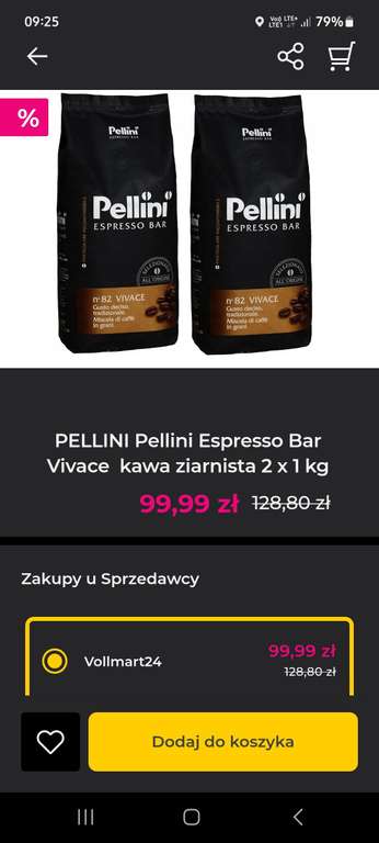 Kawa pellini espresso bar vivace 2kg